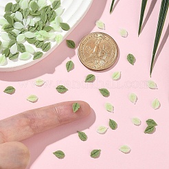 100Pcs 2 Colors Leaf Opaque Resin Cabochons&nbsp;FIND-YW0007-53