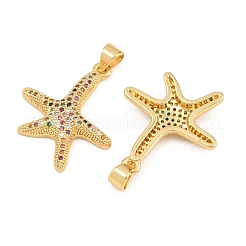 Brass Micro Pave Colorful Cubic Zirconia Pendants&nbsp;CU-CBA56CE-11G