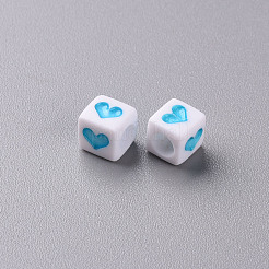 White Opaque Acrylic Beads&nbsp;MACR-T038-12A