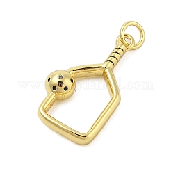 Rack Plating Brass Micro Pave Cubic Zirconia Pendants&nbsp;KK-Z074-69G