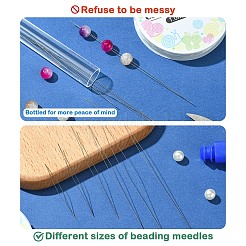 DIY Elastic Crystal Thread & Sewing Scissors & Carbon Steel Big Eye Needle Jewelry Making Findings Kits&nbsp;MACR-YW0010-82