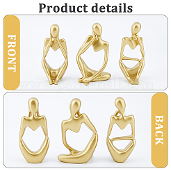 3Pcs 3 Styles Resin Abstract Thinker Display Decorations&nbsp;AJEW-WH0270-623B