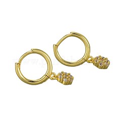 Valentine's Day Brass Clear Cubic Zirconia Hoop Earrings&nbsp;WG82BE5-01