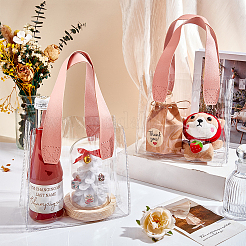 Transparent Plastic Gift Bags with Handle&nbsp;ABAG-WH0044-96