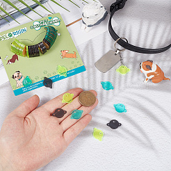 42Pcs 3 Colors Transparent Blank Acrylic Pet Dog ID Tag&nbsp;PALLOY-AB00049