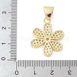 Brass Micro Pave Cubic Zirconia Pendants&nbsp;KK-K298-37G