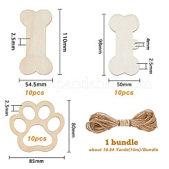 Unfinished Blank Natural Wood Display Decorations&nbsp;DIY-FH0005-12