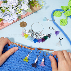 Flower Acrylic Pendant Locking Stitch Markers&nbsp;HJEW-SC00067