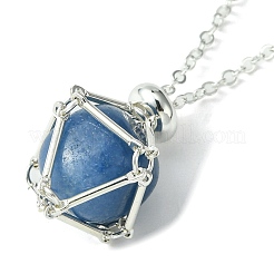 304 Stainless Steel Macrame Pouch Braided Gemstone Holder&nbsp;NJEW-JN04468-03