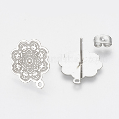 Non-Tarnish 304 Stainless Steel Stud Earring Findings&nbsp;STAS-S079-39B