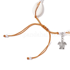 Alloy Turtle Charm Bracelets&nbsp;BJEW-JB11758-06