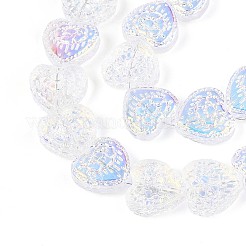 Electroplate Transparent Glass Beads Strands&nbsp;EGLA-N017-04A