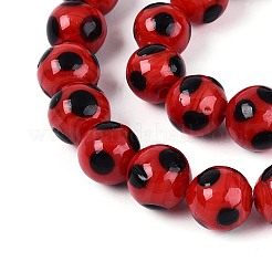 Handmade Lampwork Beads Strands&nbsp;LAMP-N037-02C