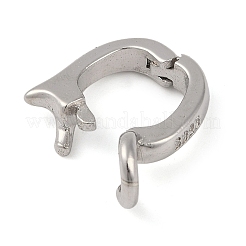 Anti-Tarnish Rhomdium Plated 925 Sterling Silver Pendant Bails&nbsp;STER-NH0001-067B-P