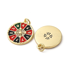 Brass Enamel Pendants&nbsp;KK-Q098-05G