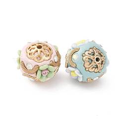Handmade Resin Indonesia Round Beads&nbsp;IPDL-P005-05KCG-M
