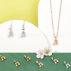 9Pcs 3 Colors 304 Stainless Steel Pendants&nbsp;STAS-DC0007-27