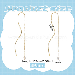 4 Pairs Alloy Vortex Spiral Tassel Ear Thread&nbsp;EJEW-UN0002-63