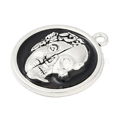 Gothic Alloy Enamel Pendants&nbsp;PALLOY-R151-66AS-02