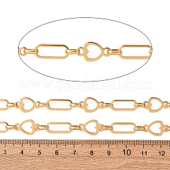 304 Stainless Steel Rectangle & Heart Link Chains&nbsp;SA-CBAE0F2-06G