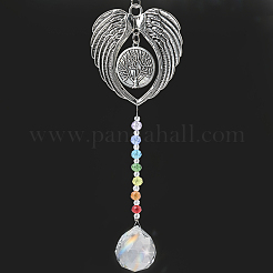 1Pc Heat Transfer Alloy Angel Wing Hanging Ornaments&nbsp;HJEW-BBC0001-15