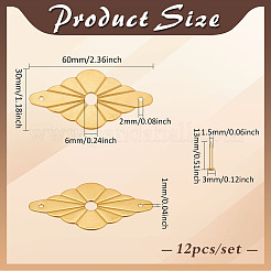 12Pcs Rhombus Brass Flat Washers&nbsp;KK-PH0013-57G