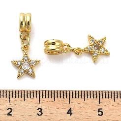 Rack Plating Brass Micro Pave Cubic Zirconia Charms&nbsp;KK-S398-05B