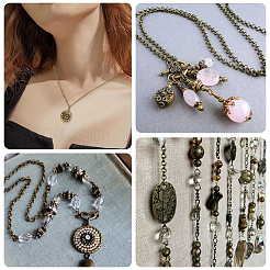 DIY Iron Chains Necklaces Making Kits&nbsp;DIY-SC0029-14A