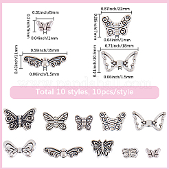 100Pcs 10 Styles Tibetan Style Alloy Beads&nbsp;TIBEB-SC0001-54