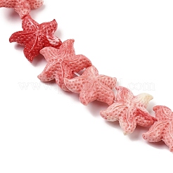 Synthetic Coral Dyed Beads Strands&nbsp;SHEL-Z003-04A