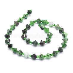 Natural Ruby in Zoisite Beads Strands&nbsp;G-E569-C02