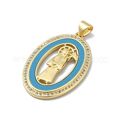Brass Micro Pave Clear Cubic Zirconia Pendants&nbsp;KK-A221-03B-G