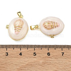 Brass Locket Pendants&nbsp;KK-A294-12G-02
