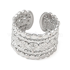 Flower 304 Stainless Steel Finger Rings Components&nbsp;SA-CBA45D5-14P