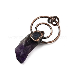 Natural Kyanite & Natural Amethyst Nuggets Big Pendants&nbsp;G-B149-04R-02