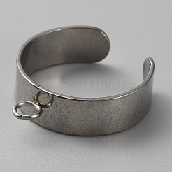 304 Stainless Steel Plain Band Open Cuff Ring Findings&nbsp;STAS-WH0048-02A-P