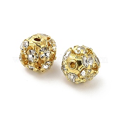 7mm Brass Rhinestone Beads&nbsp;X1-KK-S519-01B-02G