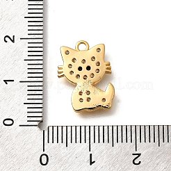 Brass Micro Pave Cubic Zirconia Pendants&nbsp;KK-K294-04G
