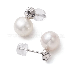 Natural Pearl Ear Studs&nbsp;EJEW-P286-21P