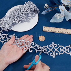 Floral Embroidery Sew on Polyester Ribbon Patches&nbsp;AJEW-WH0459-26B