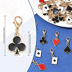 48Pcs 8 Styles Alloy Enamel Pendant Decorations&nbsp;HJEW-YW00526