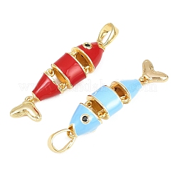Brass Micro Pave Cubic Zirconia Charms&nbsp;KK-C250-02A