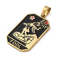 Ion Plating(IP) 304 Stainless Steel Enamel Pendants&nbsp;STAS-Q003-01G-018