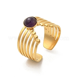 Natural Amethyst Finger Rings&nbsp;RJEW-K290-06G