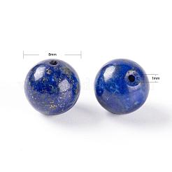 D100Pcs 8mm Natural Lapis Lazuli Round Beads&nbsp;DIY-LS0002-02