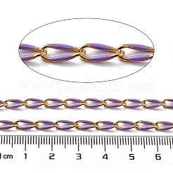 Ion Plating(IP) 304 Stainless Steel Enamel Twisted Oval Link Chains&nbsp;CHS-K019-02G-06