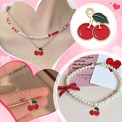 60Pcs Fruit Alloy Enamel Charms&nbsp;ENAM-UN0001-34