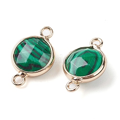 Synthetic Malachite Connector Charms&nbsp;G-C102-09G-G