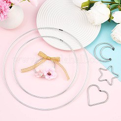 12Pcs 6 Styles Iron Ring for DIY Woven Net/Web with Feather&nbsp;IFIN-SP0001-50