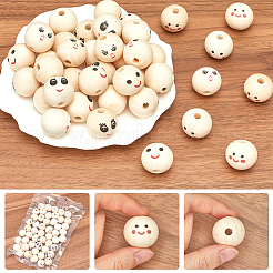 Wood European Beads&nbsp;WOOD-GF0002-24B